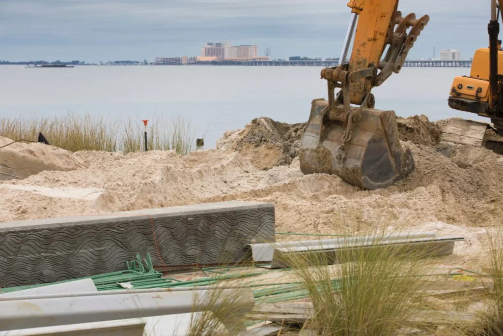 Erosion control on the coast