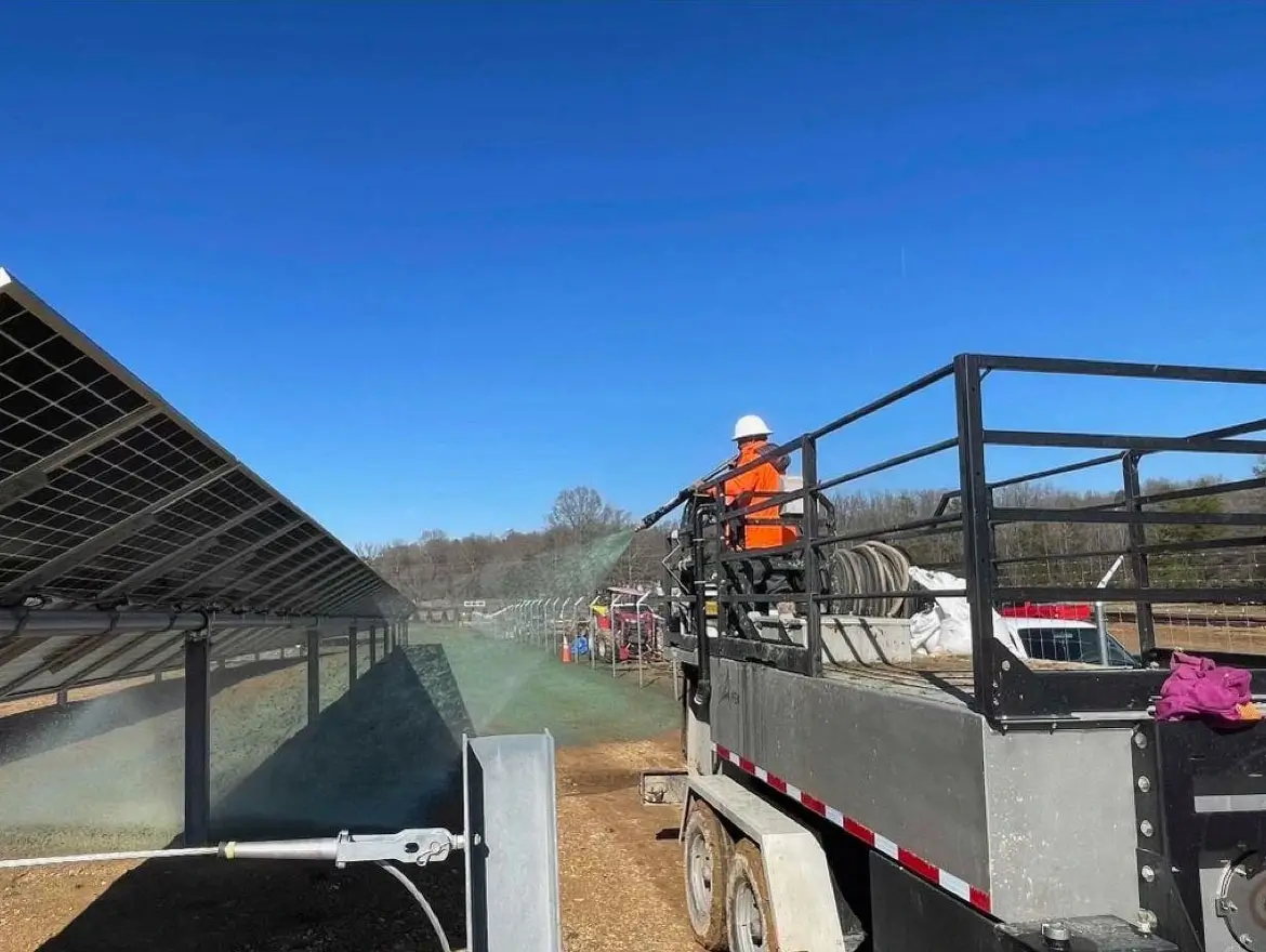 Hydroseeding areas for final stabilization